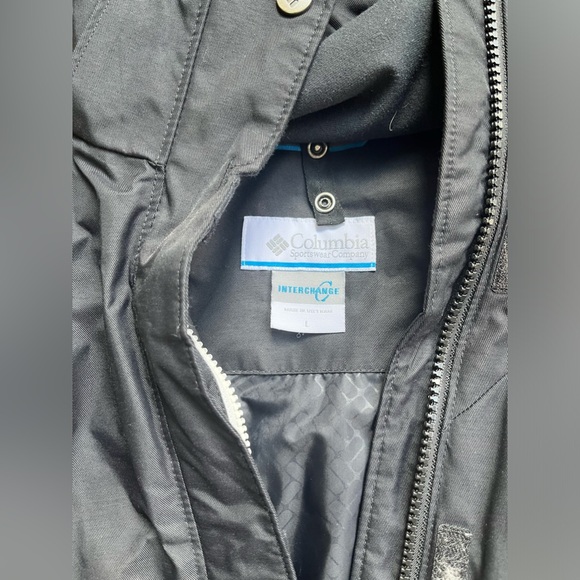 🌲COLUMBIA🌲- Black Omni-Heat Rain Shell Womens Large Used - Picture 5 of 13